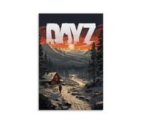 FHILTNMWC Poster amusant de jeu vidéo vintage DayZ Survival avec cadre en bois intégré pour la maison, la chambre à coucher, le garage, 40 x 60 cm, sans cadre
