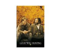 FHILTNMWC Poster du film Good Will Hunting de 1997 - Poster esthétique encadré sur toile avec cadre en bois intégré pour la maison, la chambre à coucher, le garage - 30 x 45 cm - Style sans cadre