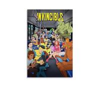 FHILTNMWC Poster imprimé de super-héros animés vintage invincible pour chambre à coucher - Art mural esthétique et décoratif - 30 x 45 cm - Style sans cadre