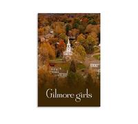 FHILTNMWC Poster vintage Gilmore Comedy Girls avec cadre en bois intégré pour la maison, la chambre à coucher, le garage, 30 x 45 cm, sans cadre