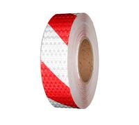 Fhioevt Bande Reflechissante Autocollante 10m x 5cm Rubalise Rouge et Blanc Stickers Reflechissant Ruban de Sécurité pour Véhicules Remorques de Voiture Routières Rappel de Sécurité