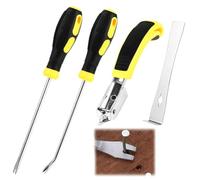 FHISKUNYU 4 Pièces Arrache Agrafeuse Tapissier, Arrache-clous Professionnel avec Extracteur de Clous et Décapant d'Agrafes - Outil de Rembourrage Multifonction