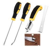 FHISKUNYU 4 Pièces Arrache Agrafeuse Tapissier, Arrache-clous Professionnel avec Extracteur de Clous et Décapant d'Agrafes - Outil de Rembourrage Multifonction