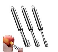 FHISKUNYU Dénoyauteur Professionnel Inoxydable 3 Pièces - Kit de Dénoyautage Fruits avec Anneau (0.7/1/1.4 cm) pour Cerises/Prunes/Pêches