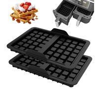 FHISKUNYU Lot de 2 inserts gaufrés pour friteuse à air chaud en silicone, compatibles avec Ninja AF300EU, AF400EU, AF451EU, SL400EU, AF500EU, accessoire Airfryer