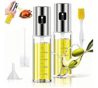 FHISKUNYU Spray Huile Cuisine 2 Pièces - Vaporisateur et Pulvérisateur d'Huile pour Salades, BBQ, et Friteuse à Air, Spray Huile d'Olive