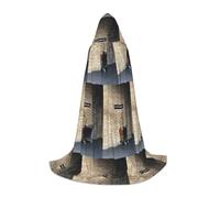 FHIZOAL Cape à capuche à plateforme de la station de Londres pour adolescents - Cape à thème pour cosplay, carnaval, sorcière, vampires