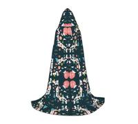 FHIZOAL Cape à capuche avec carte du Japon avec symbole culturel pour adolescents, sorcières, vampires, faucheuse, fêtes à thème, comic Con