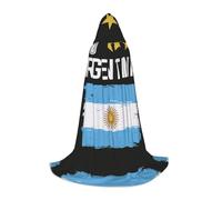 FHIZOAL Cape à capuche avec drapeau de l'Argentine (2) pour adolescents, sorcières, vampires, faucheuse, fêtes à thème, comic con