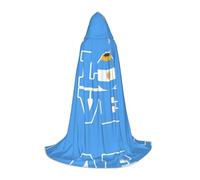 FHIZOAL Cape à capuche avec drapeau de l'Argentine pour adolescents, déguisement, fêtes à thème, cosplay, carnaval, sorcière, vampires