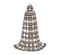 FHIZOAL Cape à capuche château d'Autriche Fleurs Musique Halloween pour adolescents sorcières vampires Faucheuse Costume fête à thème Comic Con