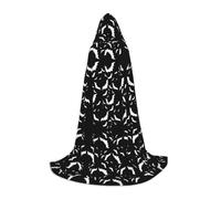 FHIZOAL Cape à capuche chauve-souris volante d'Halloween pour adolescents - Costume de déguisement pour cosplay, carnaval, sorcière, vampires
