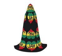 FHIZOAL Cape à capuche en forme de cœur jamaïcain pour adolescents, sorcières, vampires, faucheuse, fêtes à thème, Comic Con