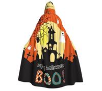 FHIZOAL Cape à capuche Halloween fantôme citrouille adulte cosplay carnaval fête faucheuse vampire mystérieux bal masqué