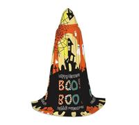 FHIZOAL Cape à capuche Halloween fantôme citrouille Halloween pour adolescents sorcières vampires Faucheuse Costume de fête à thème Comic Con