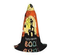 FHIZOAL Cape à capuche Halloween fantôme citrouille Halloween pour adolescents sorcières vampires Faucheuse Costume de fête à thème Comic Con