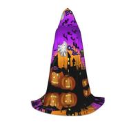 FHIZOAL Cape à capuche Halloween Hibou fantôme citrouille Halloween pour adolescents sorcières vampires Faucheuse Costume de fête à thème Comic Con