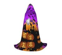 FHIZOAL Cape à capuche Halloween Hibou fantôme citrouille Halloween pour adolescents sorcières vampires Faucheuse Costume de fête à thème Comic Con
