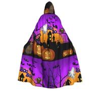 FHIZOAL Cape à capuche pour adulte, chouette, fantôme, citrouille, cosplay, carnaval, fête, faucheuse vampire, mystérieuse, mascarade