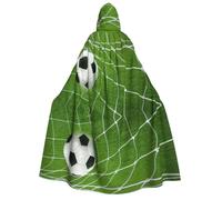 FHIZOAL Cape à capuche verte pour adulte - Costume de carnaval - Faucheuse vampire mystérieuse