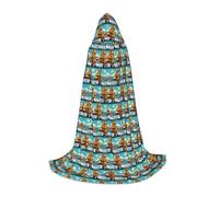 FHIZOAL Cape à capuche Vue de La Valette Malte pour adolescents - Déguisement pour soirées à thème - Costume de costumade, carnaval, sorcière, vampires