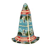 FHIZOAL Cape à capuche Washington DC Capitol Buildin pour adolescents - Cape à thème pour cosplay, carnaval, sorcière, vampires