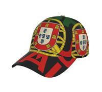 FHIZOAL Casquette de baseball classique avec drapeau du Portugal - Réglable et respirante - Style vintage - Pour le golf, la gym, l'entraînement, le sport en plein, Noir , Taille unique