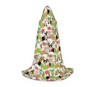 FHIZOAL Corgi Cape à capuche hawaïenne tropicale à motif ananas pour adolescents, déguisement, fêtes à thème, cosplay, carnaval, sorcière, vampires