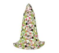 FHIZOAL Corgi Cape à capuche hawaïenne tropicale à motif ananas pour adolescents, déguisement, fêtes à thème, cosplay, carnaval, sorcière, vampires