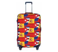 FHIZOAL Cuba et Espagne Housse de protection élastique anti-rayures pour valise de voyage anti-poussière pour bagages de 45,7 à 81,3 cm, blanc, XL, Classique