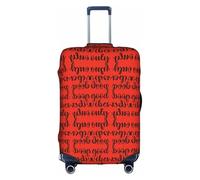 FHIZOAL Good Vibes Only Housse de protection élastique anti-rayures pour valise de voyage anti-poussière pour bagages de 45,7 à 81,3 cm, blanc, S, Classique
