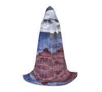 FHIZOAL Grand Canyon Cape à capuche d'Halloween pour adolescents sorcières vampires Faucheuse Costume de fête à thème Comic Con