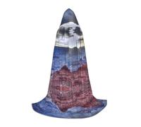 FHIZOAL Grand Canyon Cape à capuche pour adolescents - Cape à thème pour cosplay, carnaval, sorcière, vampires