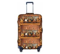 FHIZOAL Guitar Collection Housse élastique anti-rayures pour valise de voyage anti-poussière pour bagages de 45,7 à 81,3 cm, blanc, XL, Classique