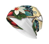 FHIZOAL Hong Kong Cityscape with Boat Adult Men's Knit Hat Winter Warm Hats Skull Cap Cold Weather Hiking Ski Outdoor Activities, Noir , Taille unique