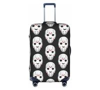 FHIZOAL Horror Skull Housse de protection élastique anti-rayures pour bagages de 45,7 à 81,3 cm, blanc, L, Classique