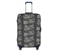 FHIZOAL Housse de protection élastique anti-rayures pour valise de voyage avec inscription « I Know The Plans Have You Declares Lord » pour bagages de 45,7 à 81,3 cm, blanc, L, Classique