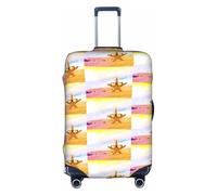 FHIZOAL Housse de protection élastique anti-rayures pour valises de 45,7 à 81,3 cm - Motif étoiles de mer avec lunettes jaunes, blanc, XL, Classique