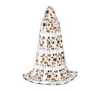 FHIZOAL Infographie pour les types de races de rongeurs - Cape à capuche pour adolescents - Costume de déguisement pour fêtes à thème cosplay, carnaval, sorcière, vampires