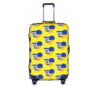 FHIZOAL Israël et l'Ukraine Housse de protection élastique anti-rayures pour valise de voyage anti-poussière pour bagages de 45,7 à 81,3 cm, blanc, M, Classique