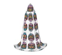 FHIZOAL Istanbul Cape à capuche colorée Mosquée d'Halloween pour adolescents sorcières vampires Faucheuse Costume de fête à thème Comic Con