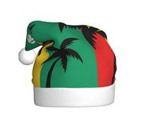 FHIZOAL Jamaica Palm Grove Chapeau décoratif de Noël pour adulte Chapeau festif en peluche douce et légère Fête du Nouvel An Vacances