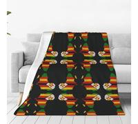 FHIZOAL Map Outline Of Africa Couverture en micro-polaire ultra douce en flanelle douce et respirante pour canapé, lit, salon