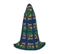 FHIZOAL One Love Jamai Halloween Cape à capuche pour adolescents sorcières vampires Faucheuse Costume de fête à thème Comic Con