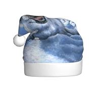 FHIZOAL Papier peint peint phoque du Groenland pour adulte - Chapeau décoratif de Noël festif - Chapeau en peluche doux et léger - Pour fête du Nouvel An