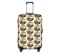 FHIZOAL Rome Italy Landmark Housse de protection élastique anti-rayures pour valise de voyage anti-poussière pour bagages de 45,7 à 81,3 cm, blanc, L, Classique
