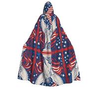 FHIZOAL Statue de la Liberté avec cape à capuche pour adulte américain Vampire sorcière Cape Halloween Noël Cosplay fêtes à thème