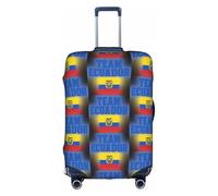 FHIZOAL Team Equateur Housse de protection élastique anti-rayures pour valise de voyage anti-poussière pour bagages de 45,7 à 81,3 cm, blanc, M, Classique