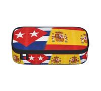 FHIZOAL Trousse à crayons Cuba et Espagne - Grande capacité - Pour enseignant, université, travail, Noir , One Size, Classique