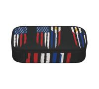 FHIZOAL Trousse à crayons des États-Unis et des Philippines - Pochette de rangement pour papeterie - Grande capacité - Pour enseignant, université, travail, Noir , One Size, Classique